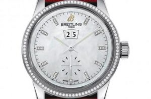 The nice copy Breitling Transocean A1631053 watches have white mother-of-pearl dials.