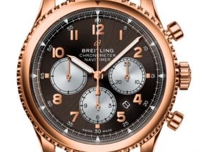 The fine copy Breitling Navitimer Chronograph RB0117131Q1P1 watches have brown dials.