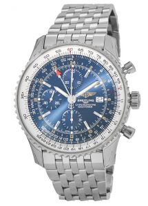 The 46 mm fake Breitling Navitimer A2432212 watches have blue dials.