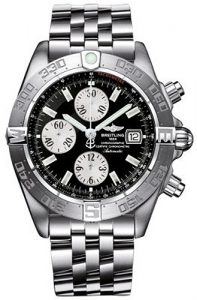 The sturdy fake Breitling Galactic Chronograph II A1336410 watches are made from stainless steel.