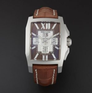 The brown leather straps fake Brelting Bentley Flying B Chronograph watches have brown dials.