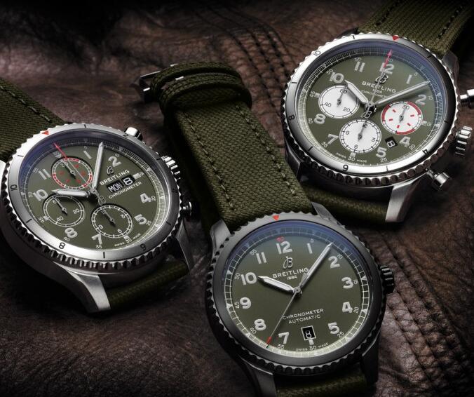 These Breitling Navitimer watches will remind you of the military style.