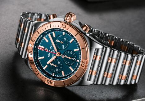 The rose gold elements add the luxury and nobility to the best fake Breitling.