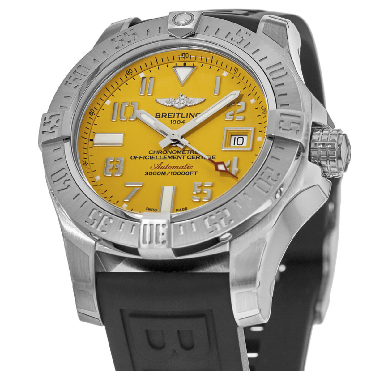 The Arabic numerals hour markers ensure the good readability of cheap fake Breitling.